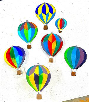 fused hot air balloon suncatcher