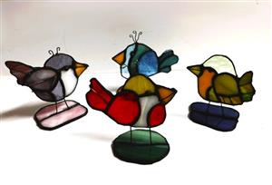 stained glass birds