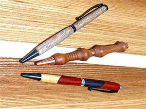 hand-crafted wood pens