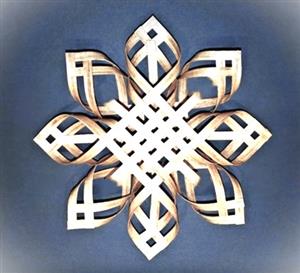 nordic snowflake made out of reeds