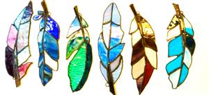 Stained Glass Feathers