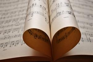 Sheet Music In Heart Shape