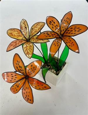 Fused Glass Lily Stem