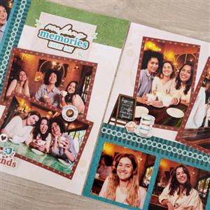 scrapbook page of family photos