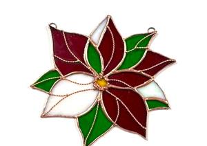 stained glass poinsettia