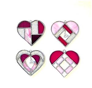 stained glass hearts