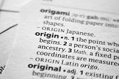 Word Origin Dictionary Page
