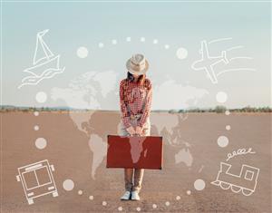 Travel with Suitcase