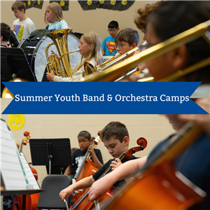 band and orchestra students playing instruments during practice