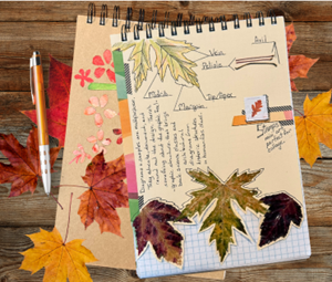 Journaling with Fall Leaves