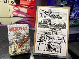Displayed Comic Book Drawings