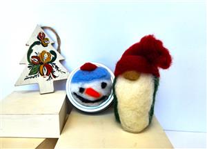 Felted Snowman and Gnome
