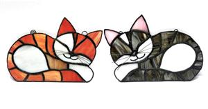 Stained Glass Cat Nap