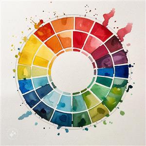 colorwheel in watercolor