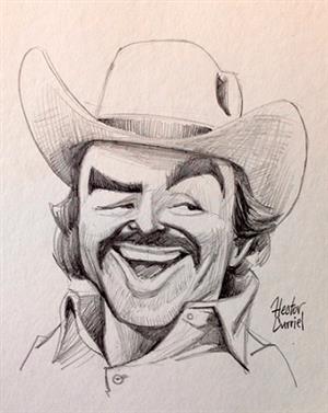 caricature of burt reynolds