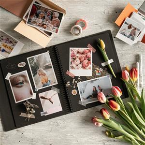 scrapbook with flowers